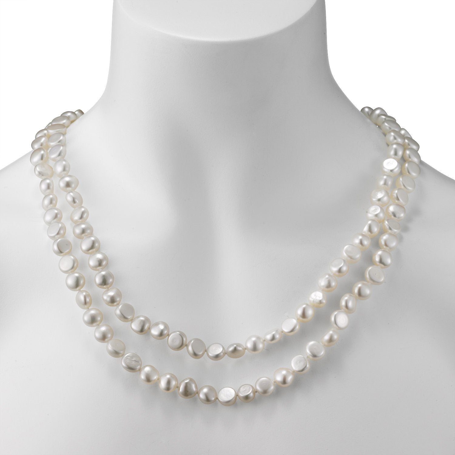 endless style baroque freshwater pearl strand necklace