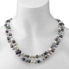 endless style multicolor baroque freshwater pearl strand necklace