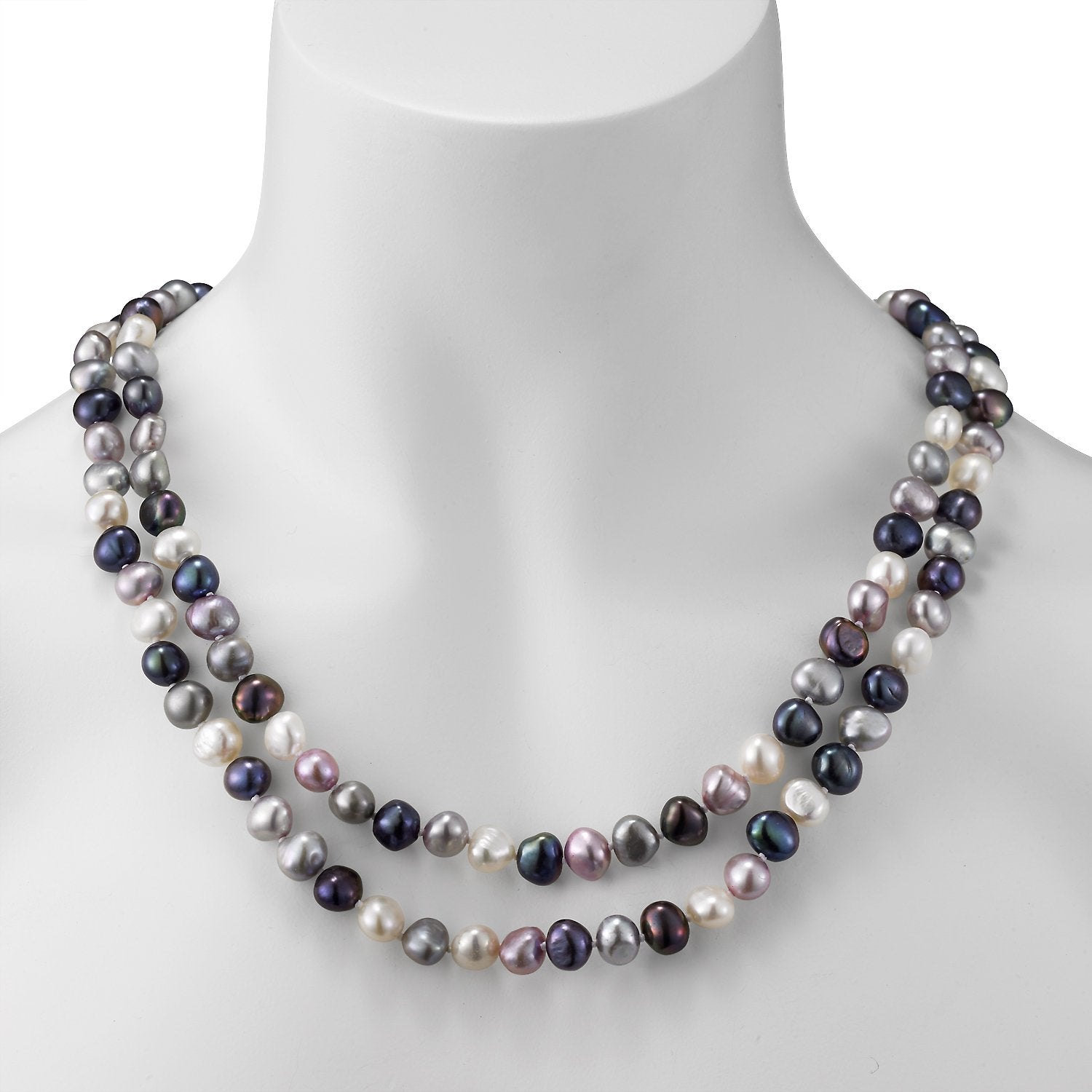 endless style multicolor baroque freshwater pearl strand necklace
