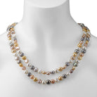 endless style multicolor baroque freshwater pearl strand necklace