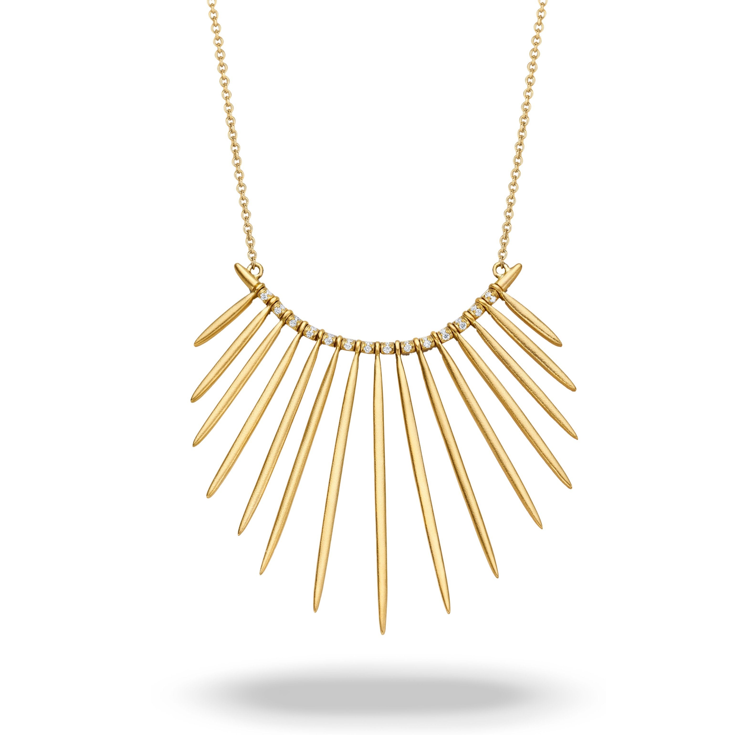 doves diamond fashion collection 18k yellow gold diamond necklace N8322