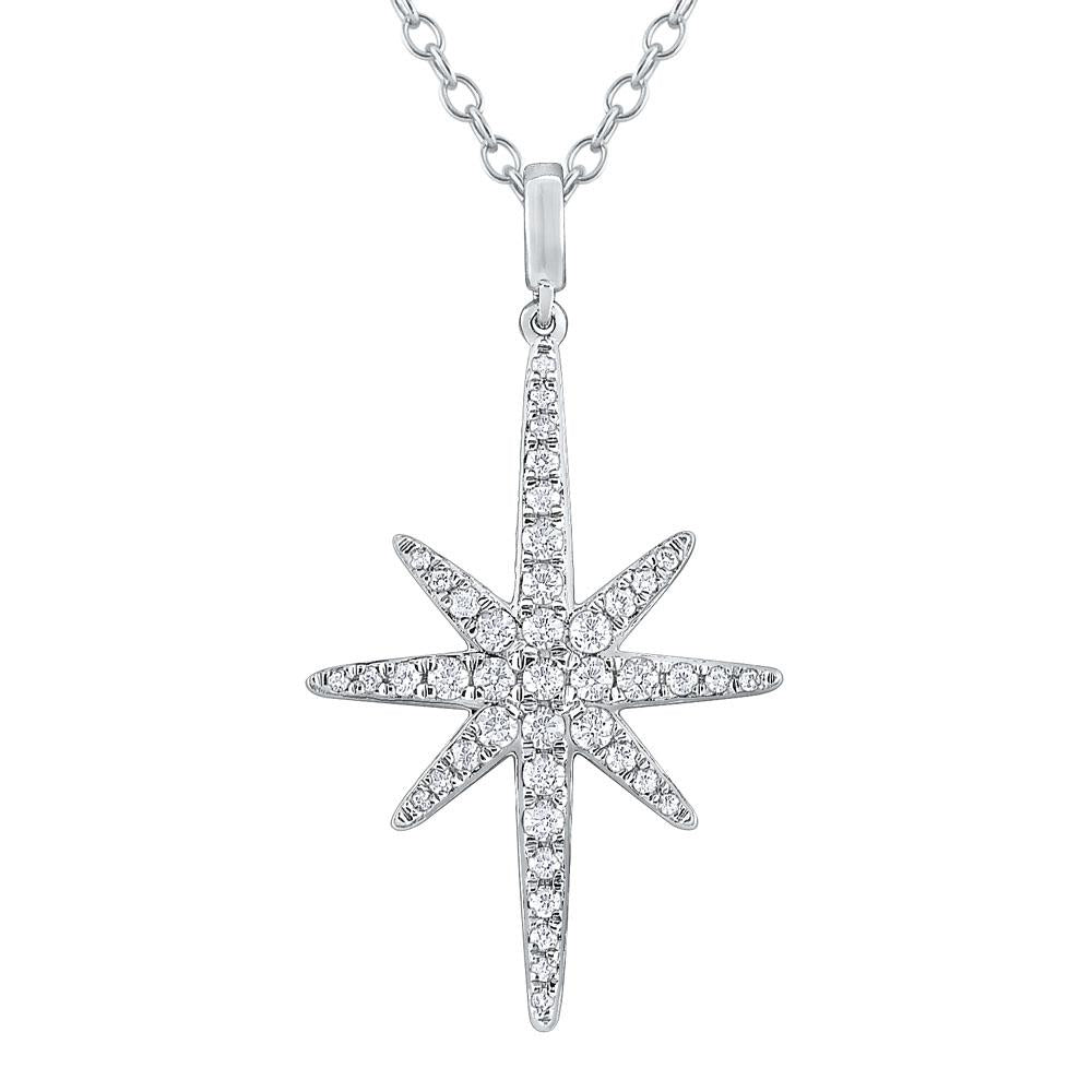n8701 kc design 14k gold and diamond starburst necklace