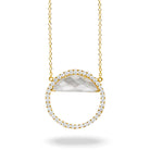 doves white orchid collection 18k yellow gold diamond necklace N8704WMP