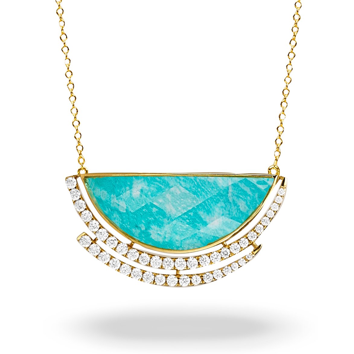 doves amazon breeze collection 18k yellow gold diamond necklace N8875AZ