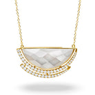 doves white orchid collection 18k yellow gold diamond necklace N8875WMP
