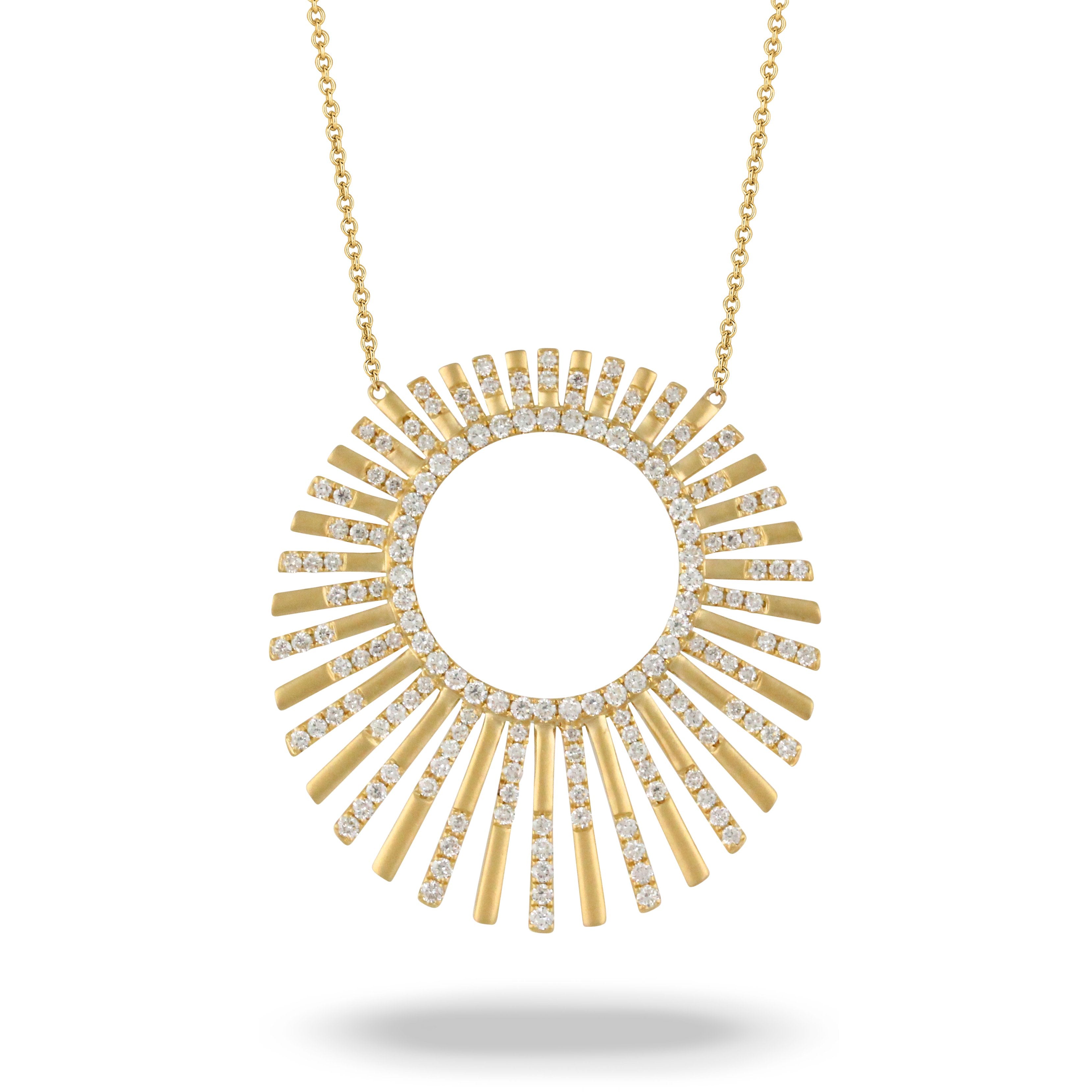 doves diamond fashion collection 18k yellow gold diamond necklace N8995