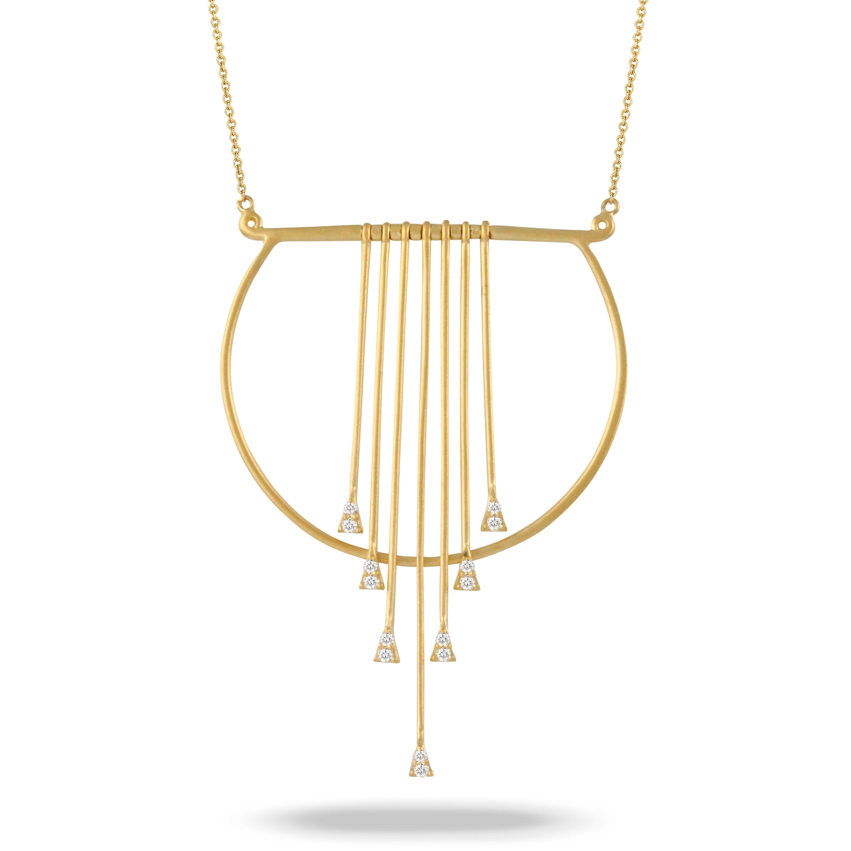 doves diamond fashion collection 18k yellow gold diamond necklace N9126