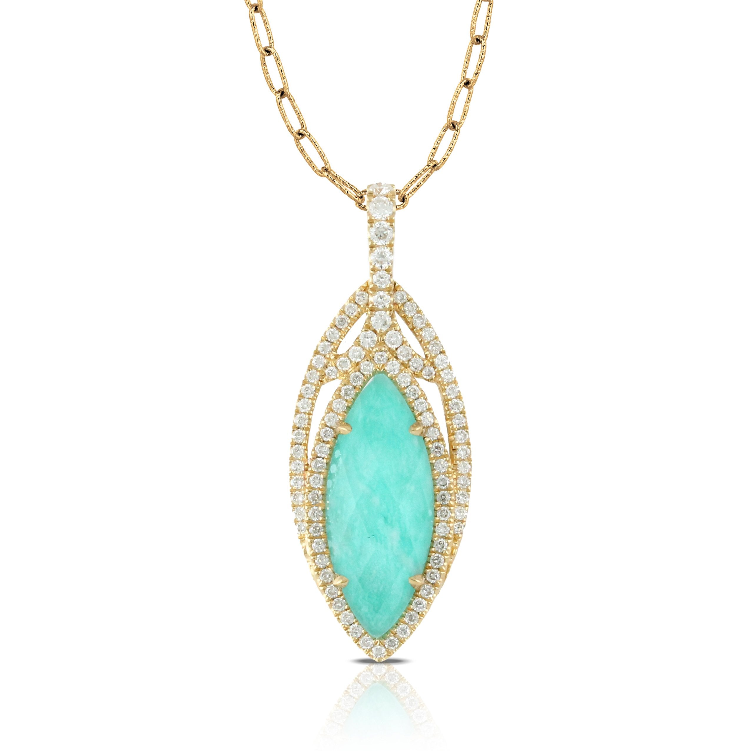 doves amazon breeze collection 18k yellow gold diamond pendant P6268AZ