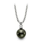8mm tahitian pearl & diamond pendant