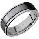 Tantalum Wedding Band With Satin & Polish Finish