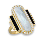 doves white orchid collection 18k yellow gold diamond ring R8746BOMP