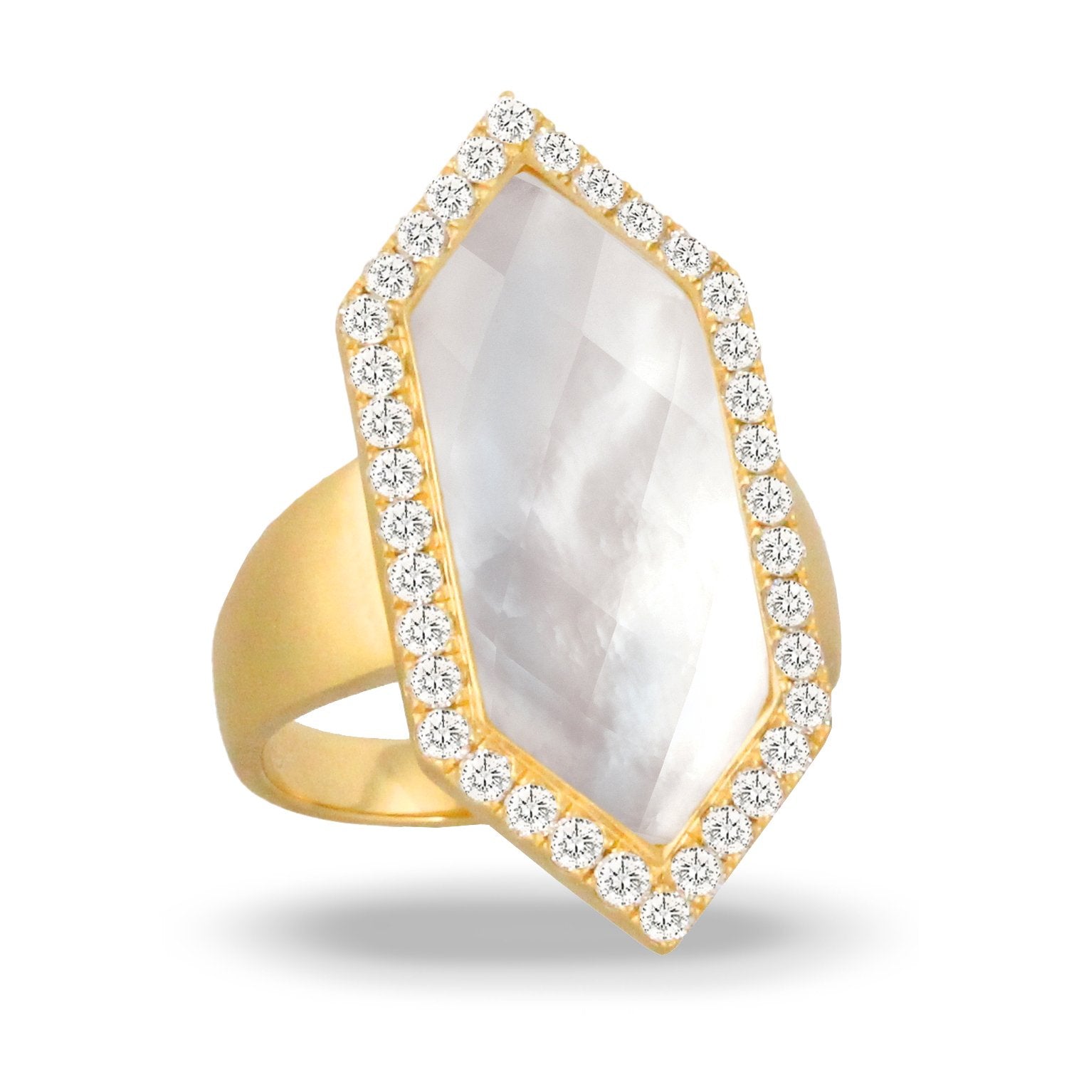 doves white orchid collection 18k yellow gold diamond ring R9031WMP