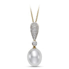 pavé teardrop pendant