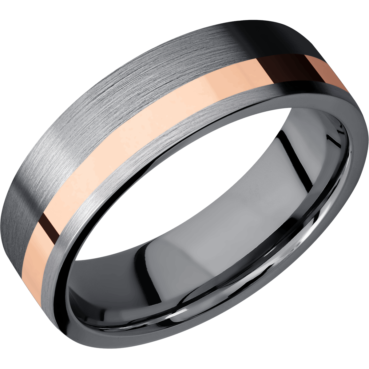 Tantalum Wedding Band With Polish & Satin Finish