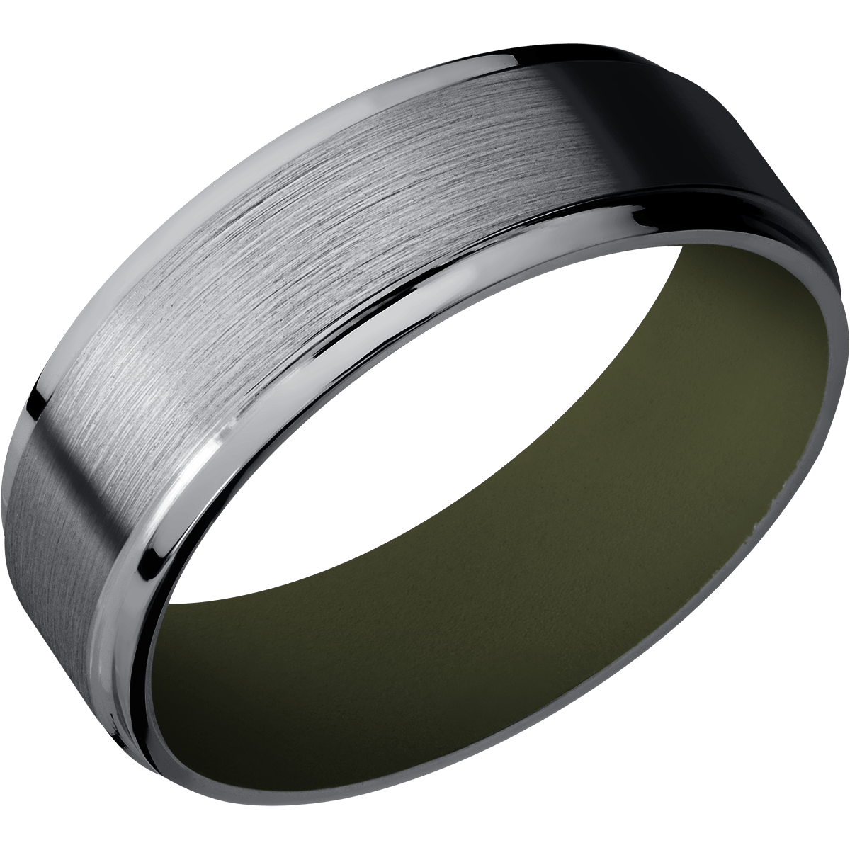 Tantalum Wedding Band With Satin & Polish Finish