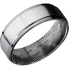 Tantalum Wedding Band With Cross Satin & Polish Finish