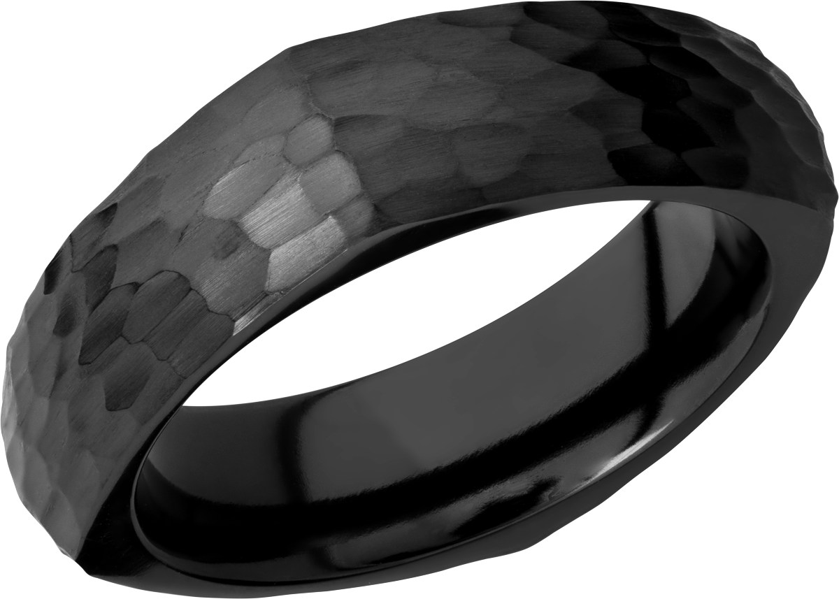 lashbrook zirconium collection zirconium 7mm domed square band