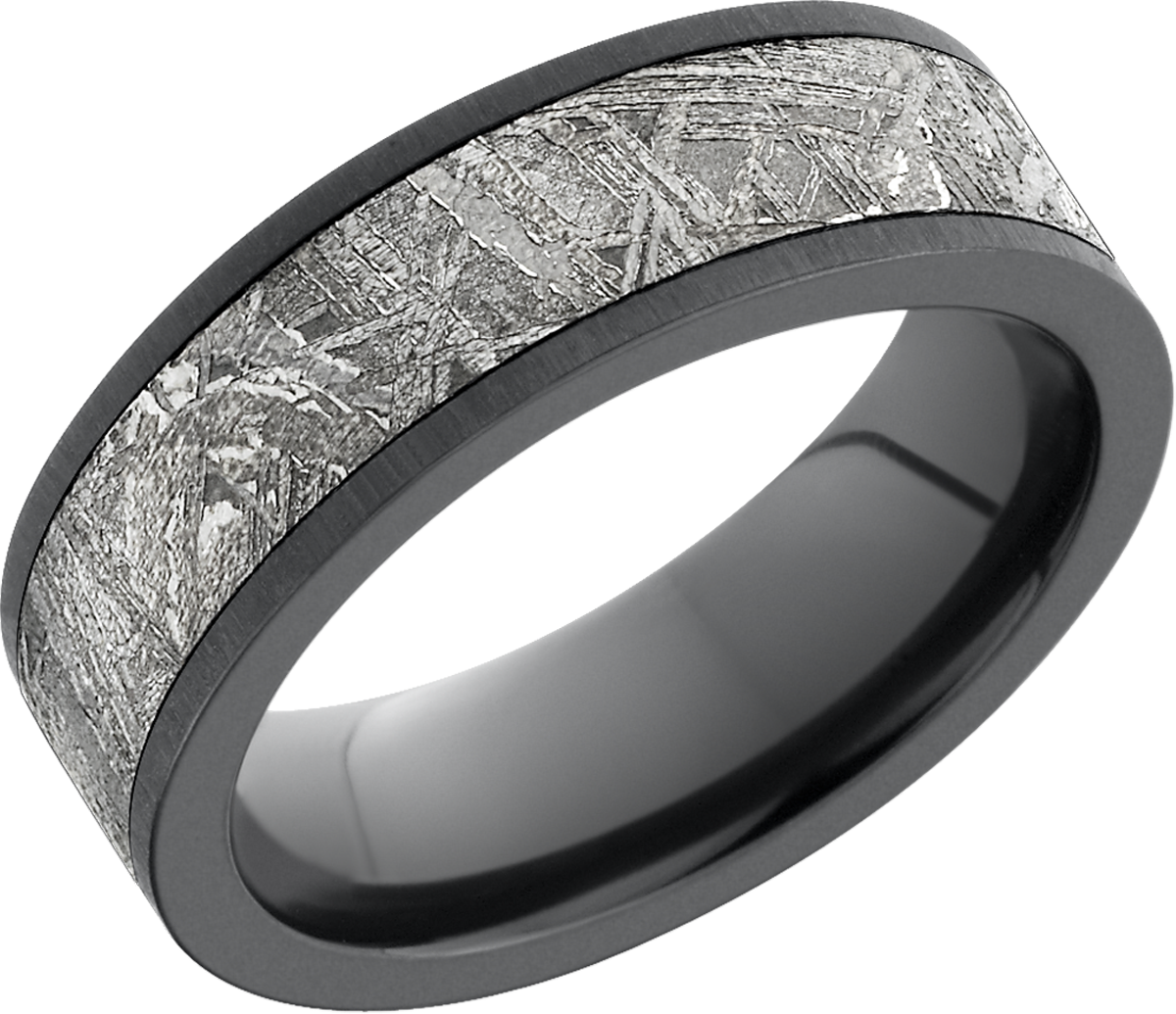 lashbrook meteorite zirconium 7mm flat band