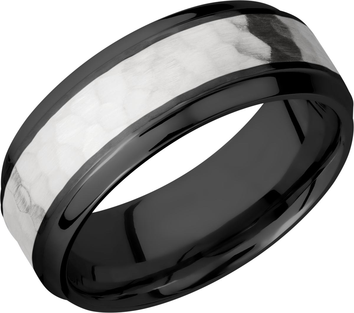 lashbrook zirconium collection zirconium 8mm beveled band