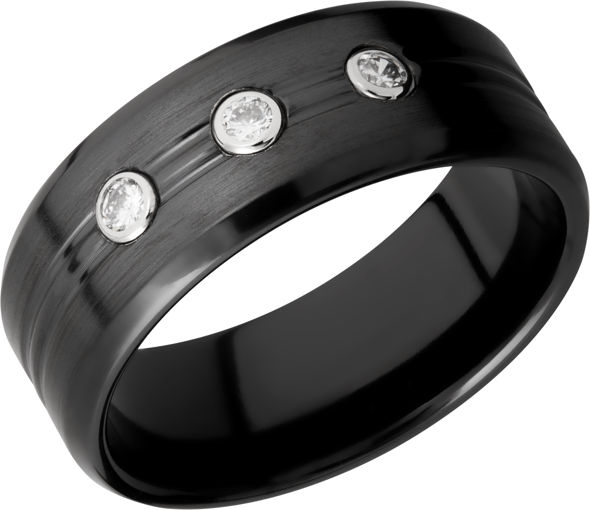 lashbrook zirconium collection zirconium 8mm beveled band