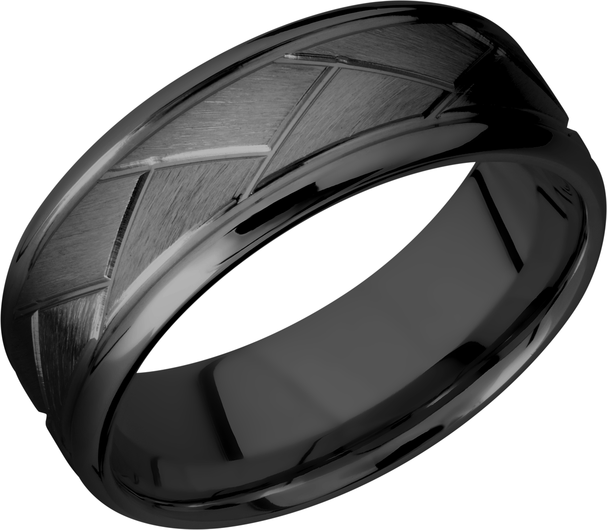 lashbrook zirconium collection zirconium 8mm beveled band
