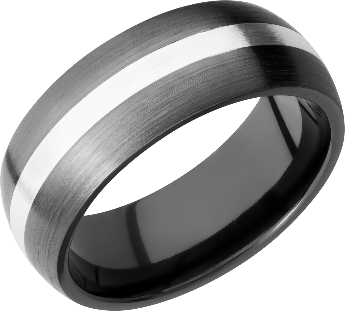 lashbrook zirconium collection zirconium 8mm domed band
