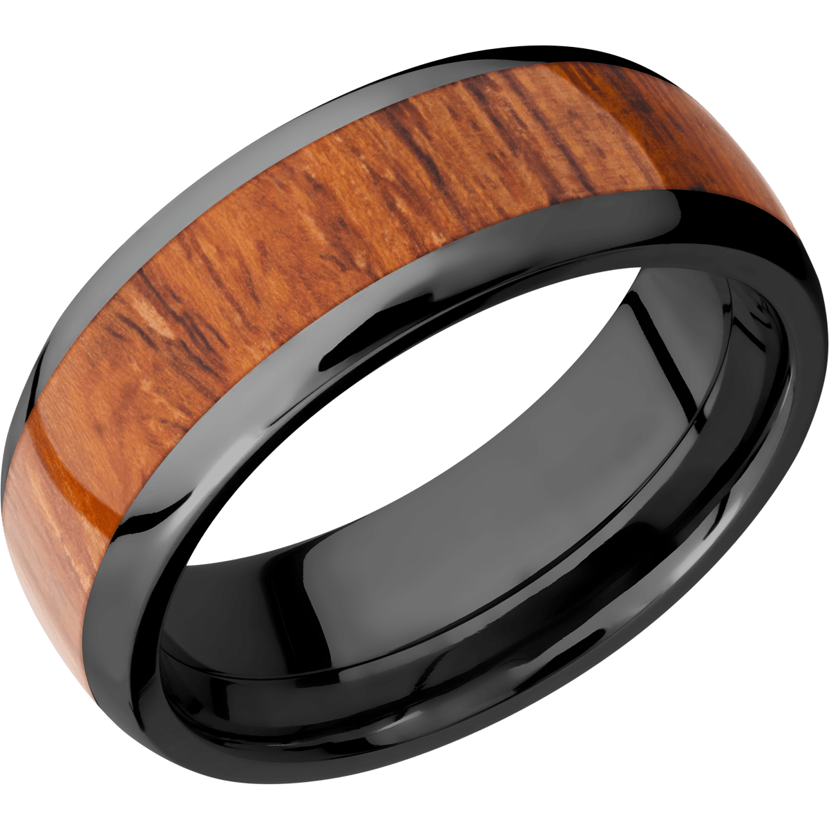 Hardwood Wedding Band With Polish Finish