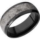 Meteorite Wedding Band With Polish Finish