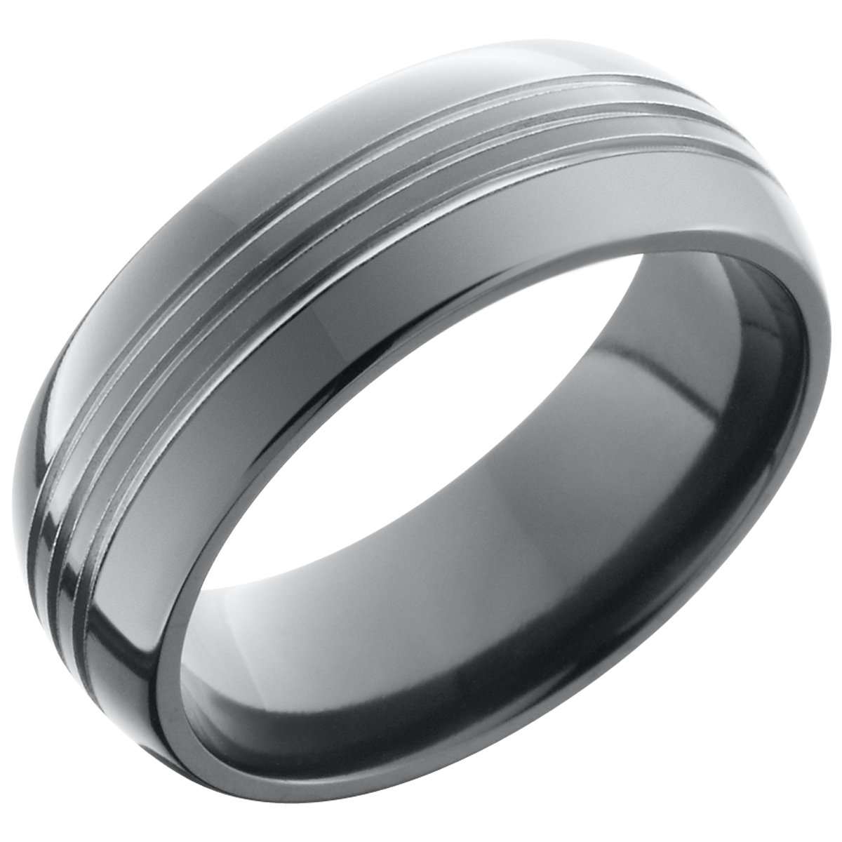 lashbrook zirconium collection zirconium 8mm domed band