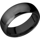 Zirconium Wedding Band With Satin & Polish Finish