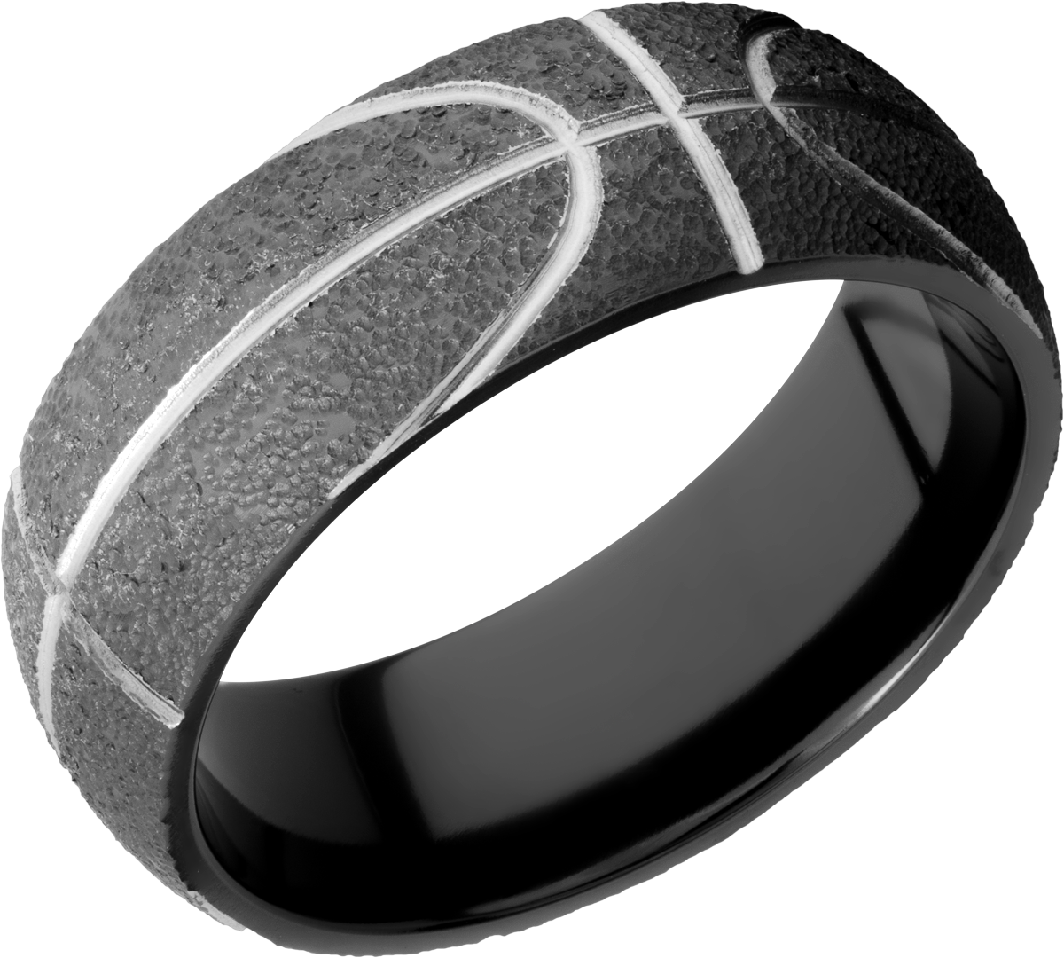 lashbrook zirconium collection zirconium 8mm domed band