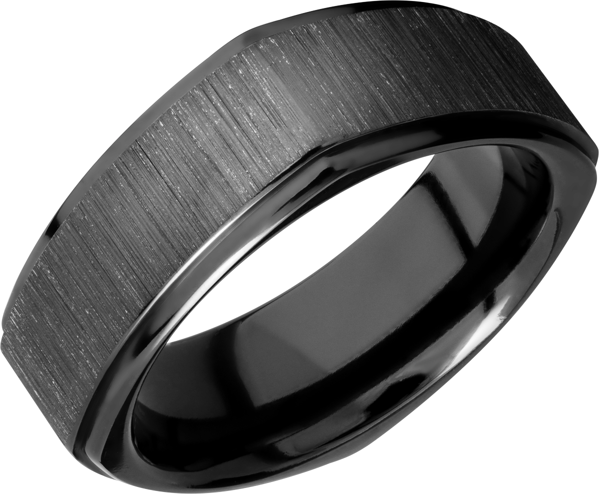 lashbrook zirconium collection zirconium 8mm flat square band