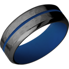 Zirconium Wedding Band With Hammer & Polish Finish