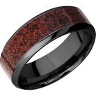 Zirconium Wedding Band With Satin & Polish Finish