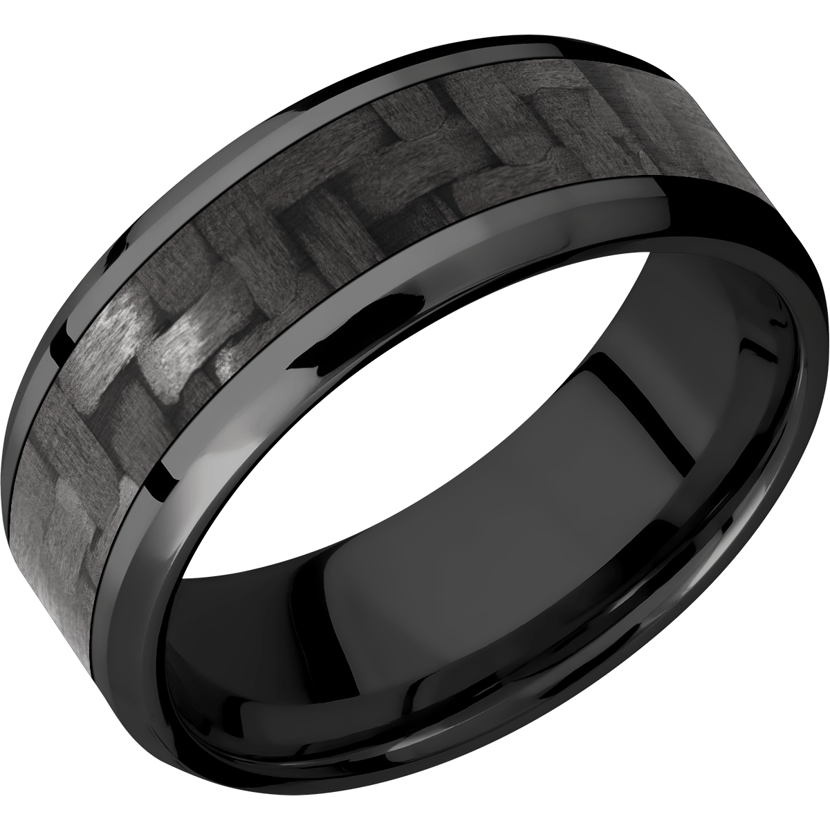 Carbon Fiber Wedding Band With Polish Finish