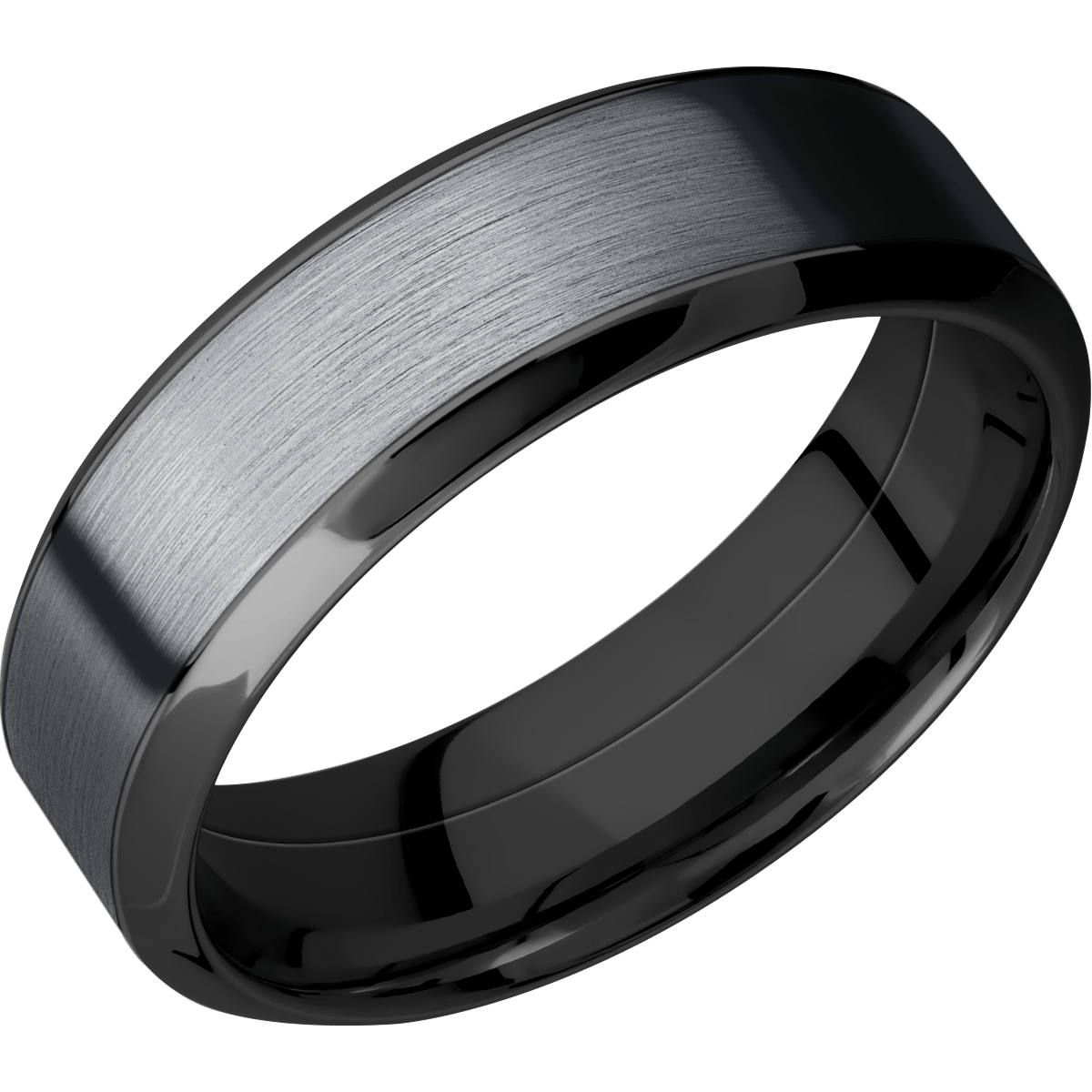 Tantalum Wedding Band With Satin & Polish Finish