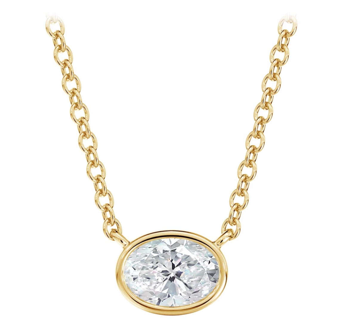 Oval Diamond Necklace Diamond Vault of Troy