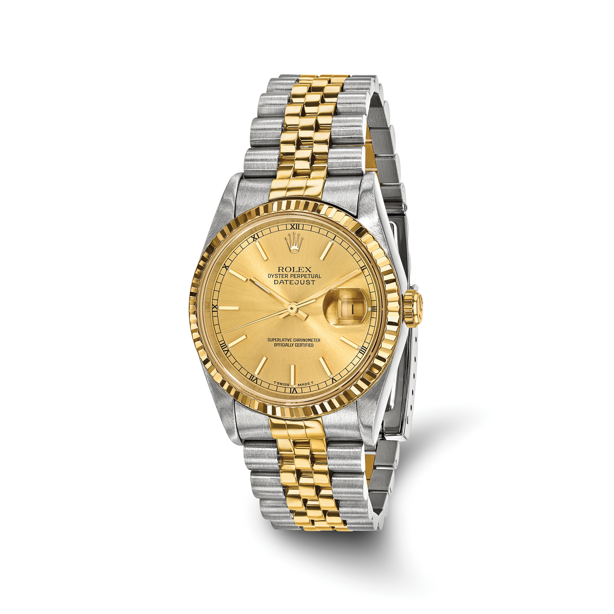 Pre-owned Rolex-Independently Certified Steel and 18k 36mm Jubilee 