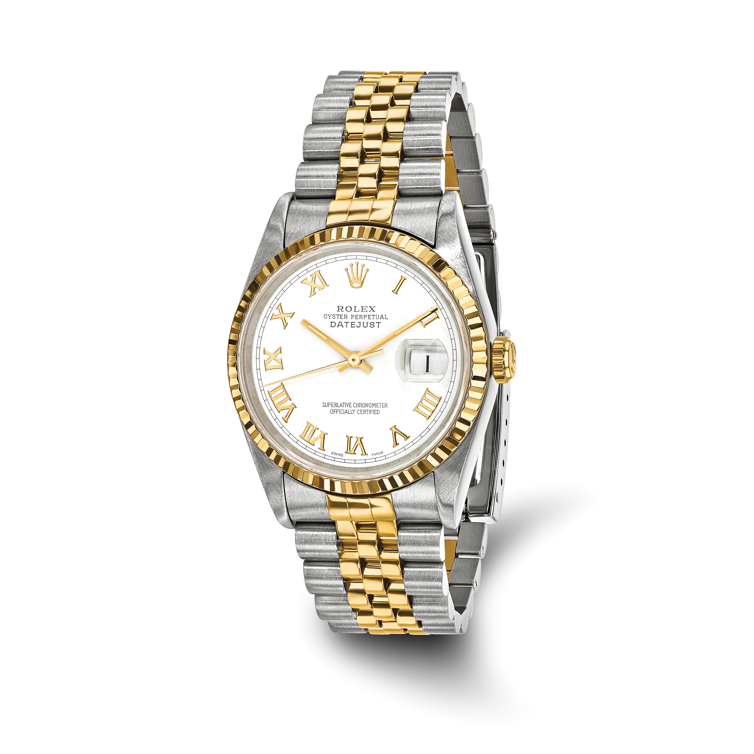 Pre-owned Rolex-Independently Certified Steel and 18k 36mm Jubilee