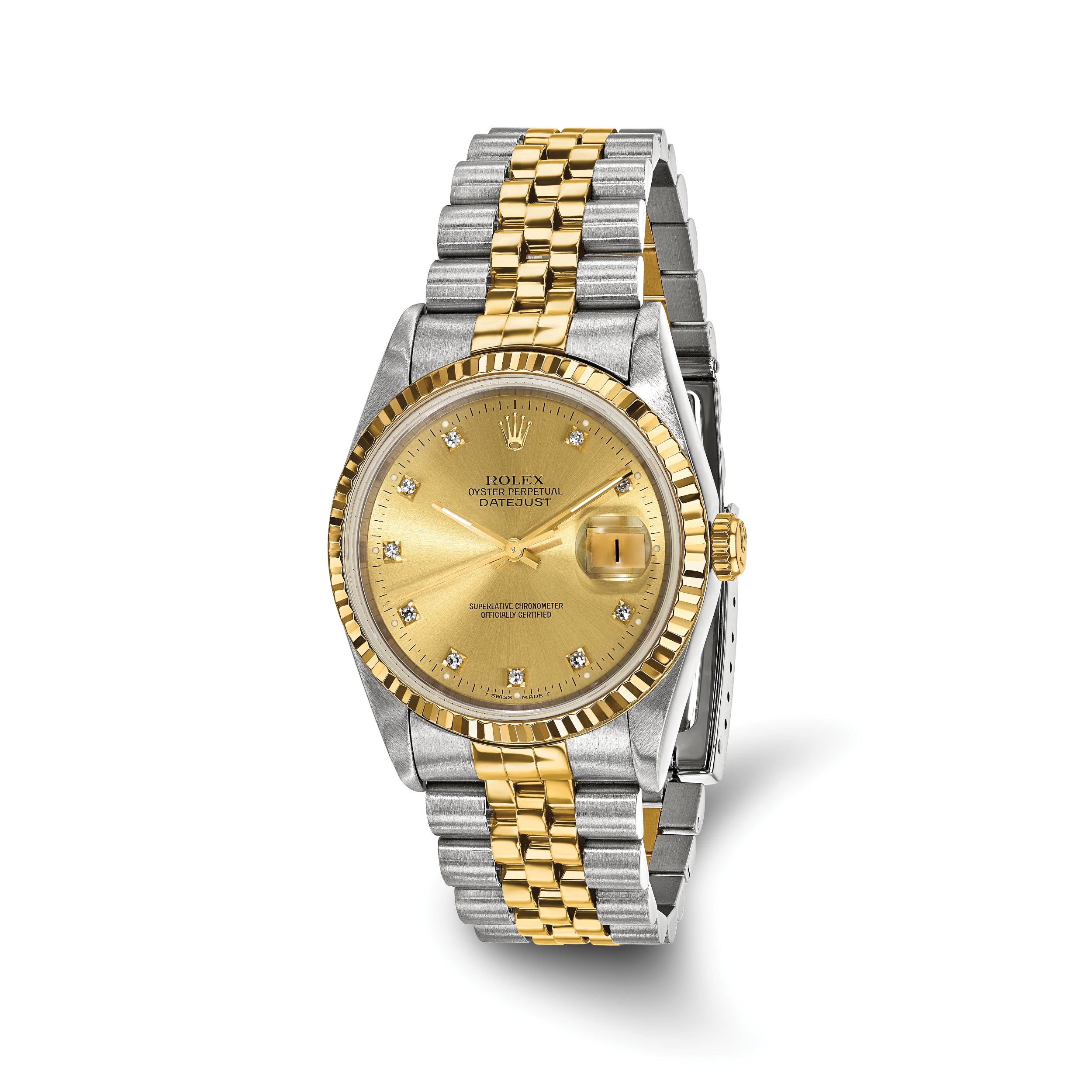 pre-owned rolex-independently certified steel and 18k 36mm jubilee - 10200