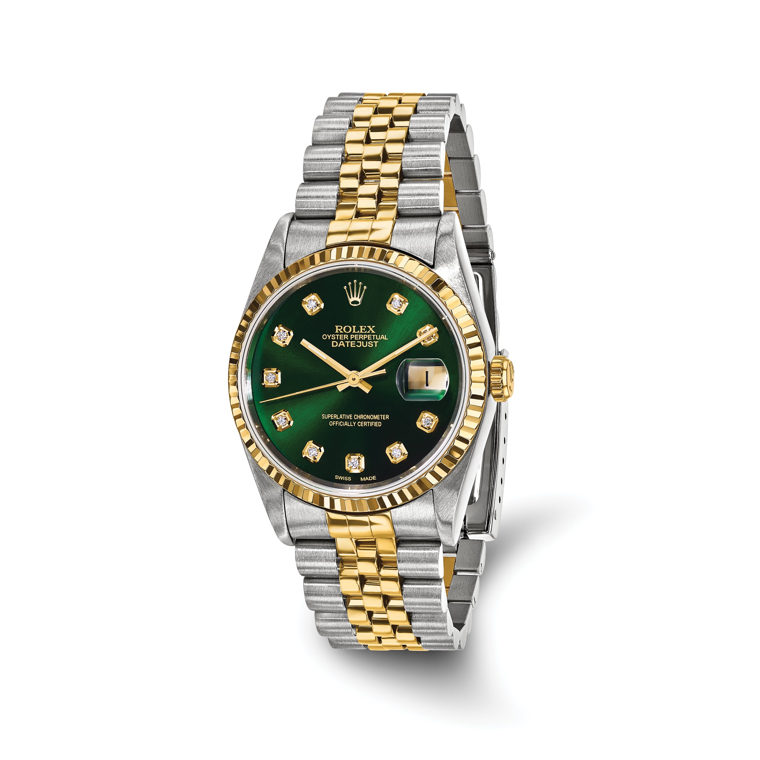 pre-owned rolex-independently certified steel and 18k 36mm jubilee - 10209grn