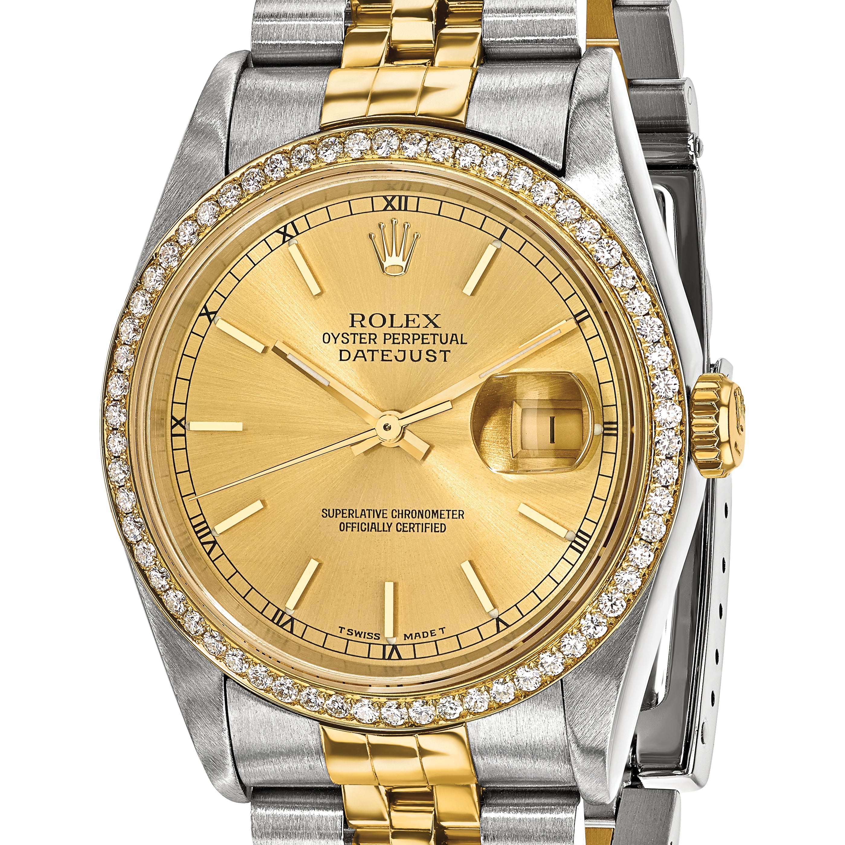 Pre-owned Rolex-Independently Certified Steel and 18k 36mm Jubilee