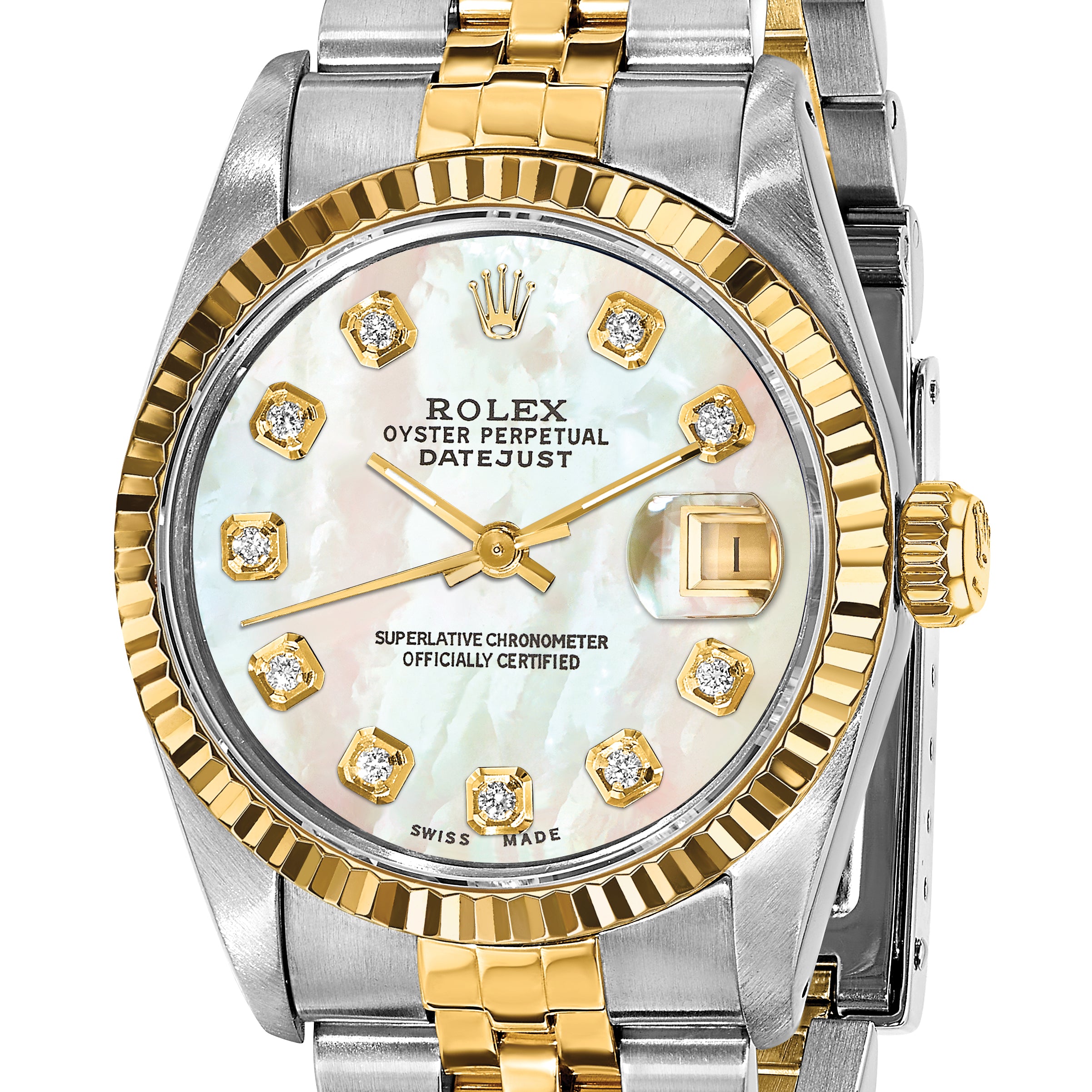 Pre-owned Rolex-Independently Certified Steel and 18k 31mm Jubilee