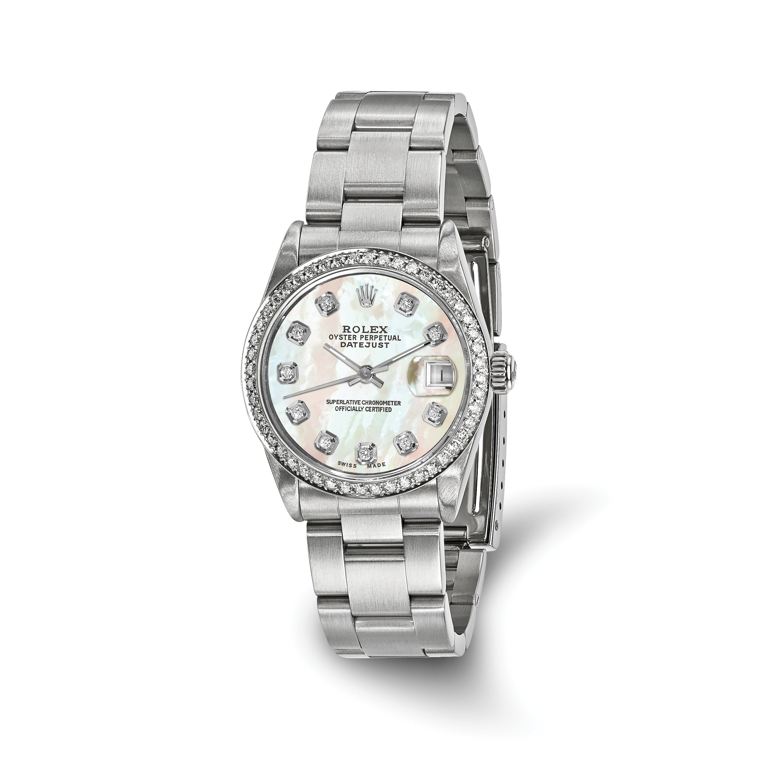 pre-owned rolex-independently certified steel 31mm oyster- 20335