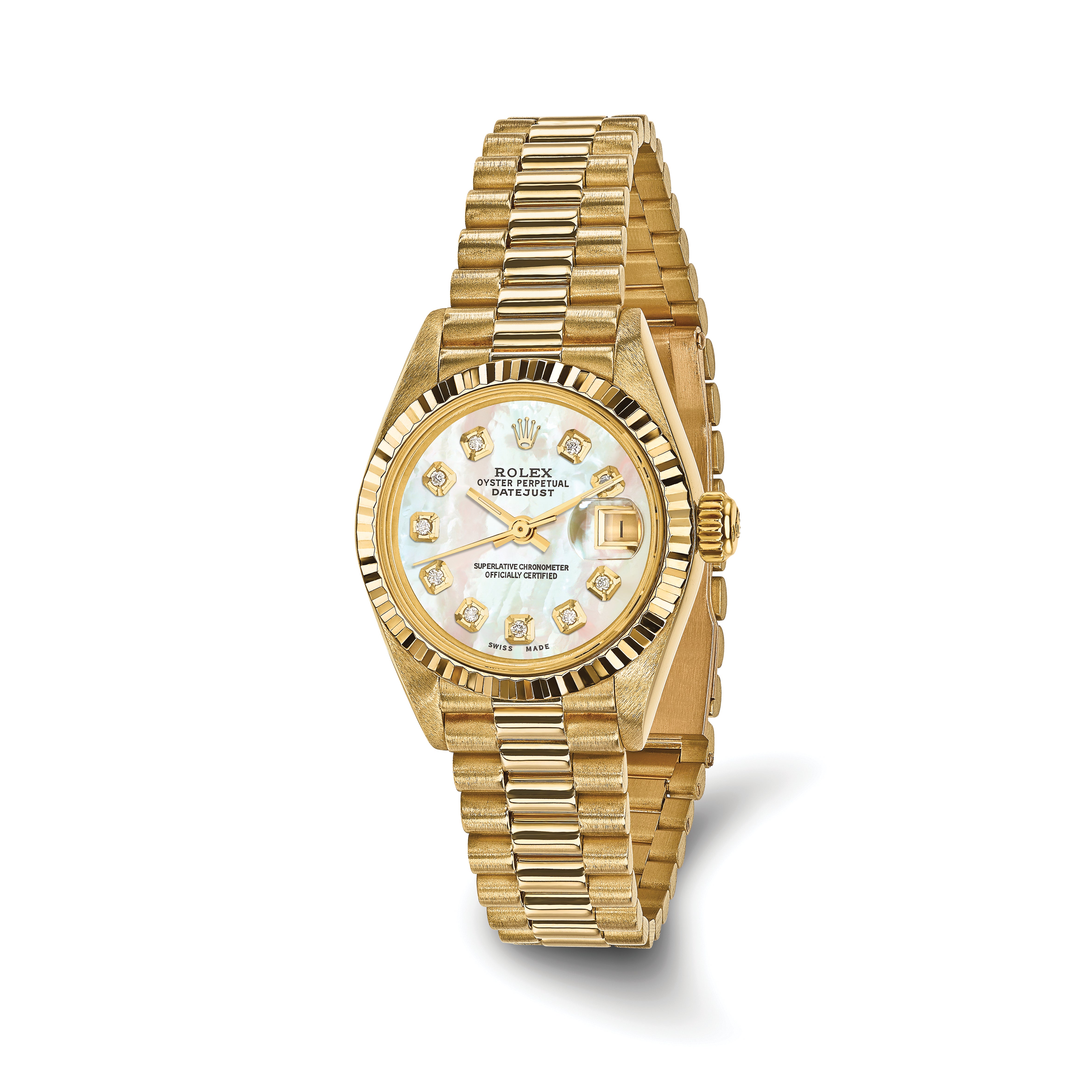Pre-owned Rolex-Independently Certified 18k 26mm Dial Watch