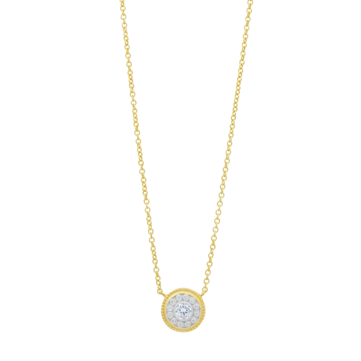 Freida Rothman Signature Reimagined Nautical Button Necklace – Diamond ...