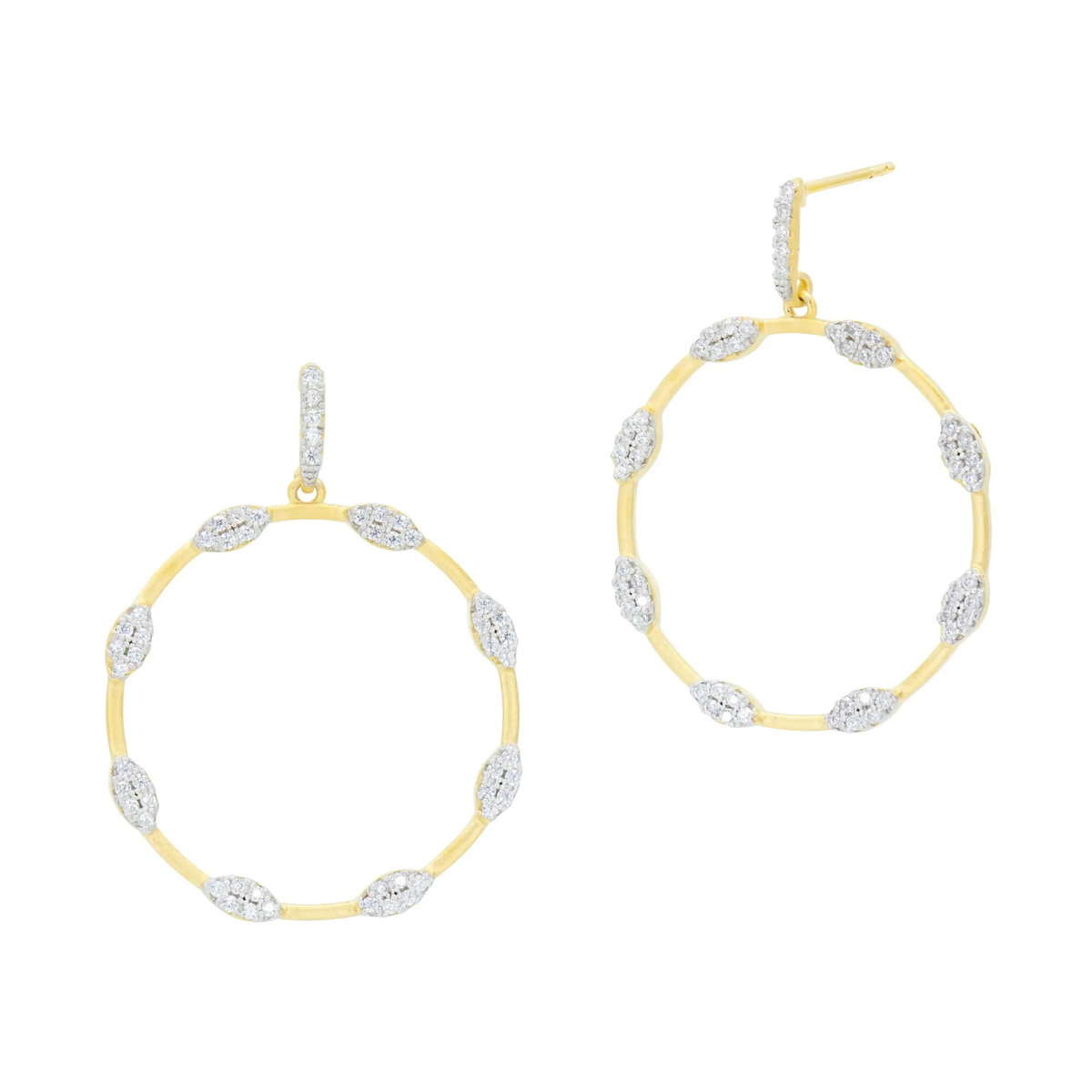 Freida Rothman Sparkling Open Hoop Earrings – Diamond Vault of Troy