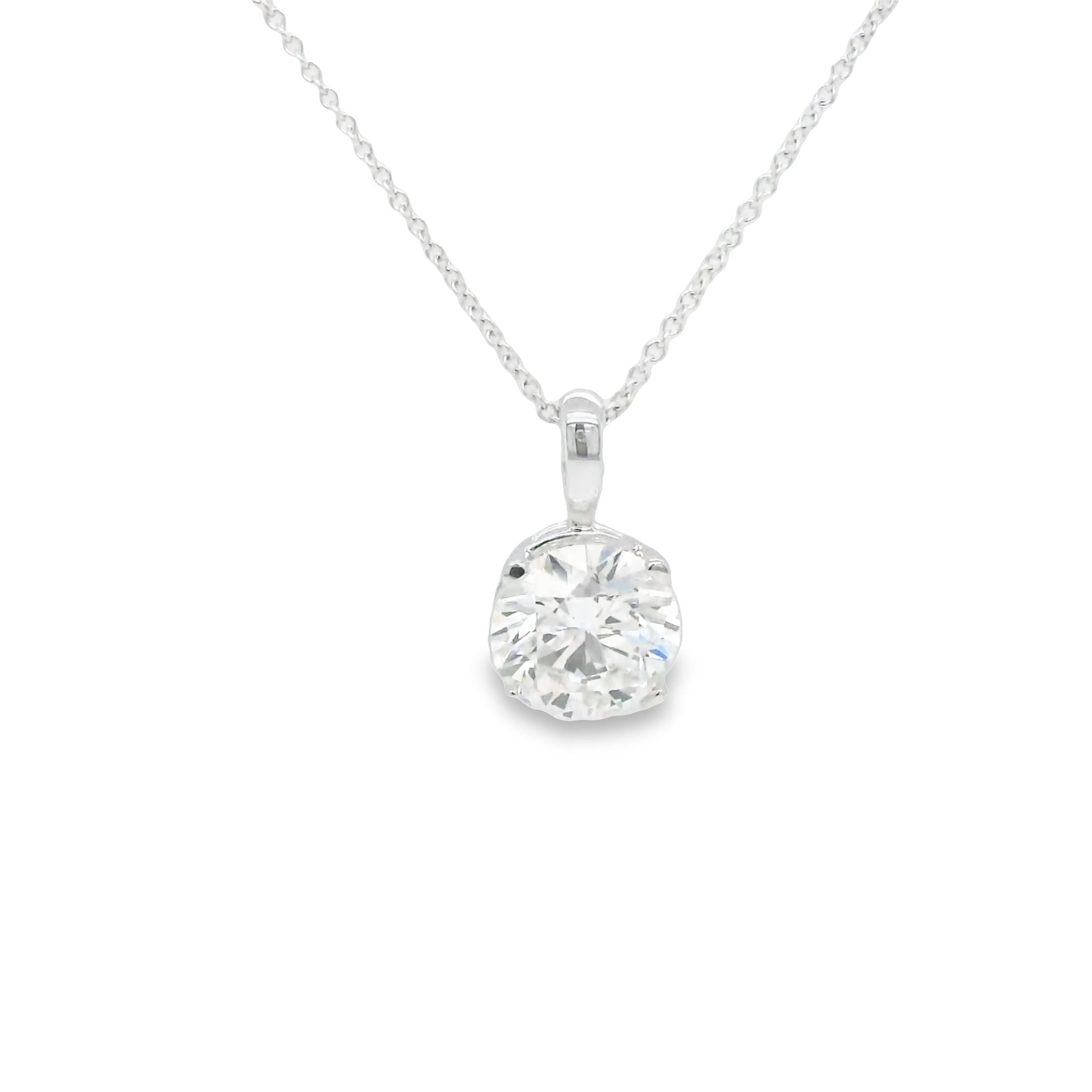 ADL 14k White Gold top Diamond Necklace [4256]