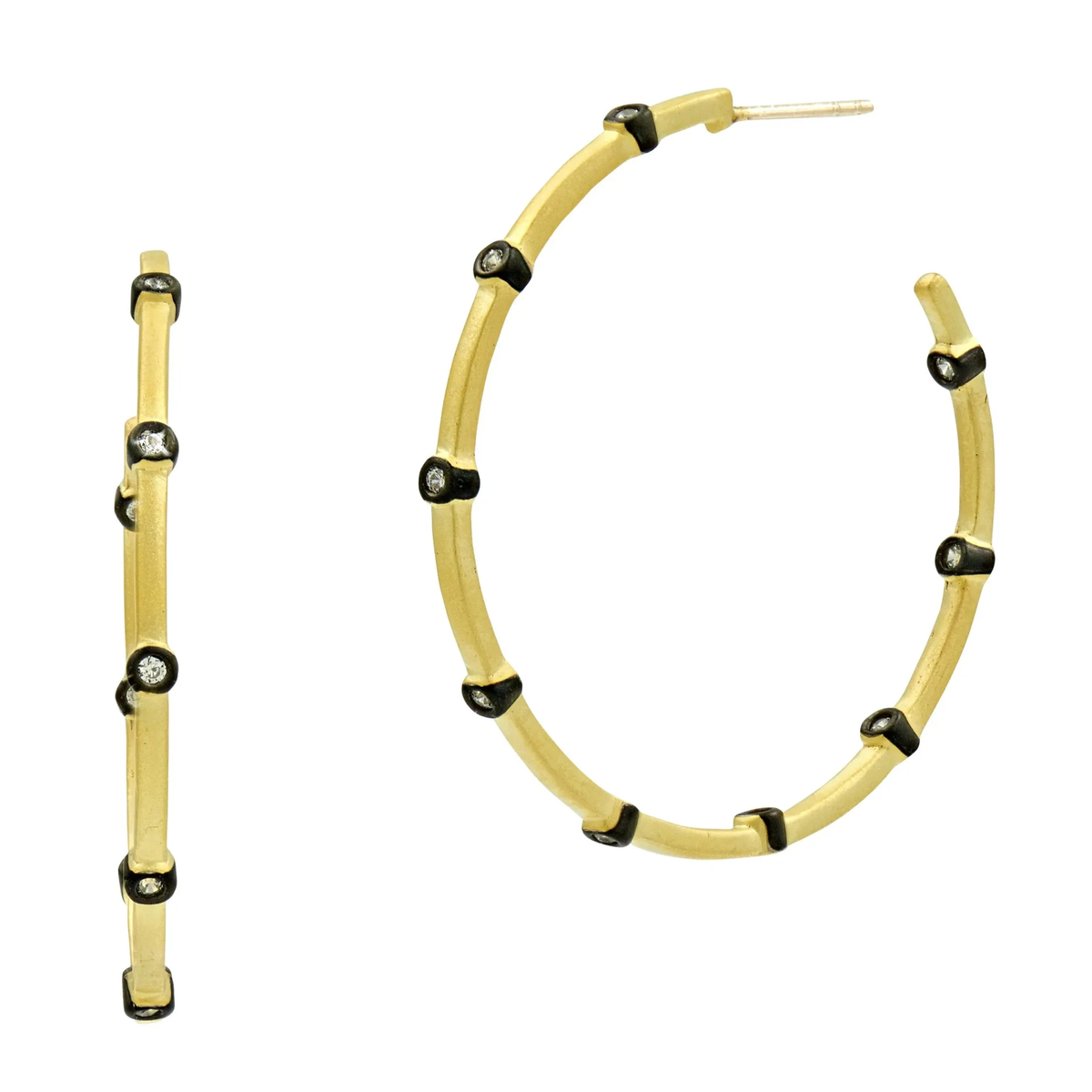 Freida Rothman Signature Your Go-To Bezel Hoop – Diamond Vault of Troy