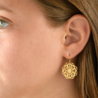 2329 - 14kt yellow drop diamond earring in matte finish,